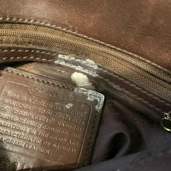 Vintage Coach Monterey Brown Leather Bag - Soft Flap 9829 - Picture 10 of 16